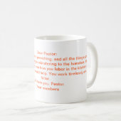 Mug Une lettre au pasteur (Devant droit)