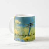 Mug Une libellule vibrante avec une libellule bleue Mu (Devant gauche)