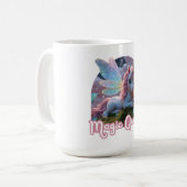 Mug Une licorne blanche aux ailes (Devant gauche)
