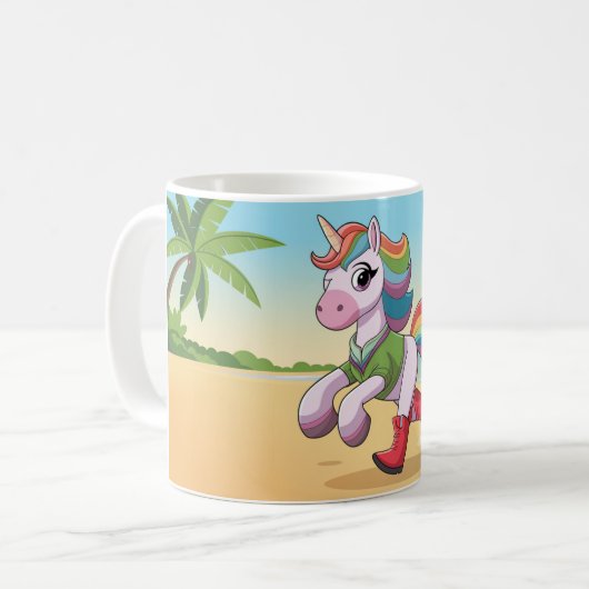 Mug Une licorne rouge (Devant gauche)
