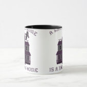 Mug Une maison hantée est une maison heureuse croix St (Centre)