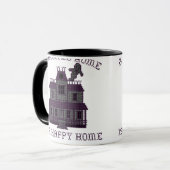 Mug Une maison hantée est une maison heureuse croix St (Devant gauche)