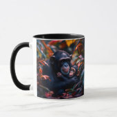 Mug Une maman chimpanzé et son bébé. (Gauche)