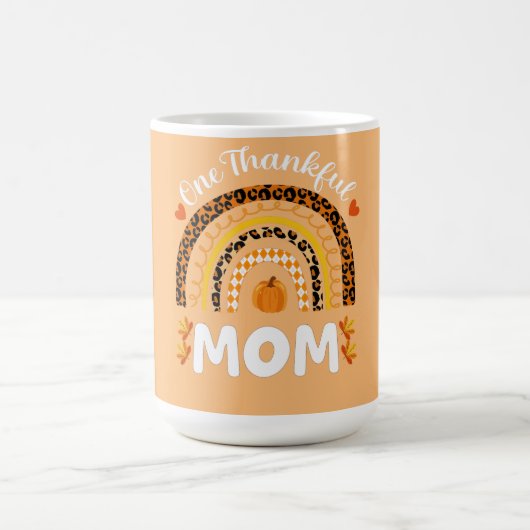 Mug Une Maman Merci Thanksgiving Rainbow Fall Leopard (Centre)