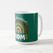 Mug Une Maman Merci Thanksgiving Rainbow Fall Leopard (Devant droit)