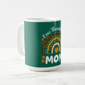 Mug Une Maman Merci Thanksgiving Rainbow Fall Leopard (Devant gauche)