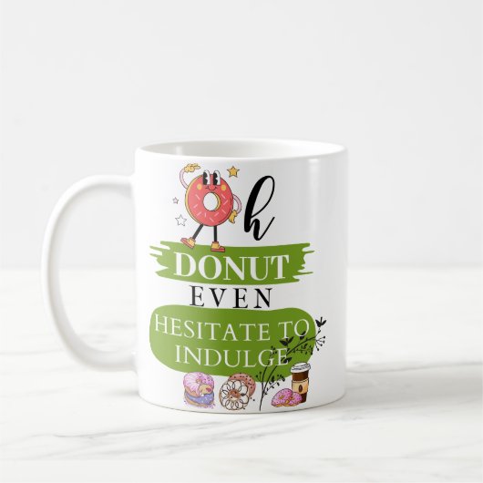 Mug Une mascotte de beigne drôle (Gauche)