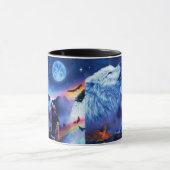 Mug Une meute de loups dans une nuit sombre (Centre)