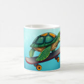 Mug Une mignonne tortue à skateboard (Centre)