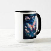 Mug Une Motte Chinoise Volant Au Milieu Des Fleurs De (Devant droit)