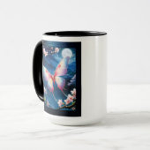 Mug Une Motte Chinoise Volant Au Milieu Des Fleurs De (Devant gauche)