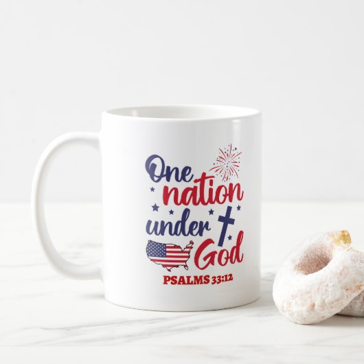 Mug Une nation sous Dieu (Avec donut)