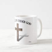 Mug Une nation sous Dieu avec une croix robuste (Devant droit)