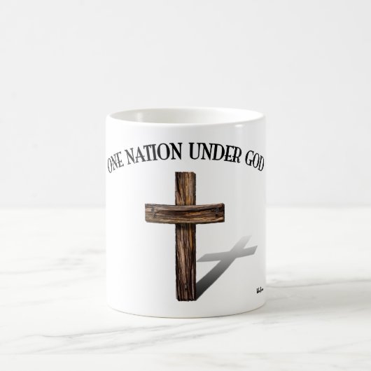 Mug Une nation sous Dieu avec une croix robuste (Centre)
