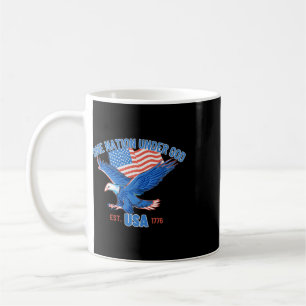 Mug Une nation sous Dieu Drapeau des États-Unis 4 juil