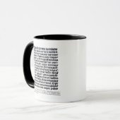 Mug Une page du 'Grammaire Latine (Devant gauche)