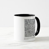 Mug Une page du 'Grammaire Latine (Devant droit)