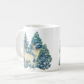 Mug Une Paire De Cerfs Dans La Forêt D'Hiver (Devant gauche)