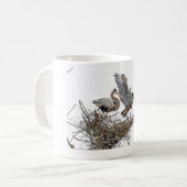 Mug Une paire de hérons de grand bleu (Devant gauche)