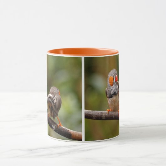 Mug Une paire de poches de Zebra Finches (Centre)