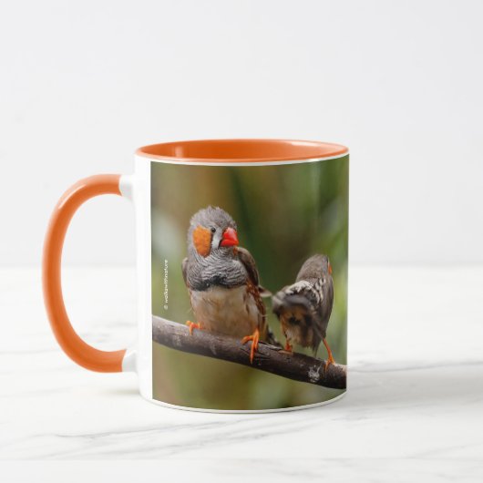 Mug Une paire de poches de Zebra Finches (Gauche)