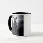 Mug Une panthère noire aux reflets lumineux. (Devant gauche)