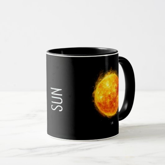 Mug Une peinture du soleil dans un espace (Devant droit)