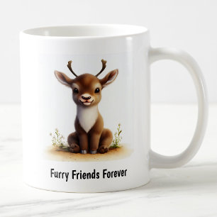 Mug Une peinture numérique d'un Caribou mignon