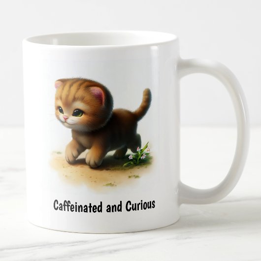 Mug Une peinture numérique d'un chat de jungle mignon