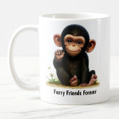 Mug Une peinture numérique d'un chimpanzé mignon