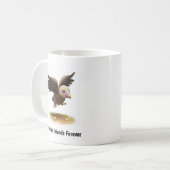 Mug Une peinture numérique d'un condor mignon (Devant gauche)