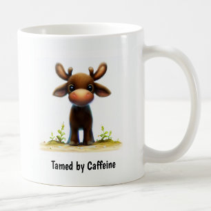 Mug Une peinture numérique d'un jeune orignal mignon