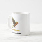 Mug Une peinture numérique d'un joli perroquet à ailes (Devant gauche)