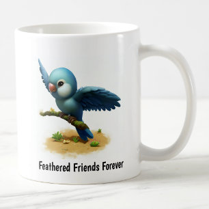 Mug Une peinture numérique d'un joli perroquet à tête