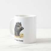Mug Une peinture numérique d'un mignon porc de ferme (Devant gauche)