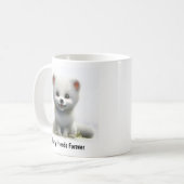 Mug Une peinture numérique d'un mignon renard arctique (Devant gauche)