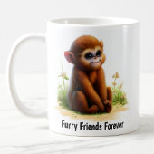 Mug Une peinture numérique d'un mignon singe Howler