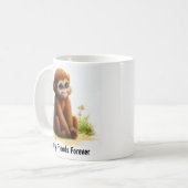 Mug Une peinture numérique d'un mignon singe Howler (Devant gauche)