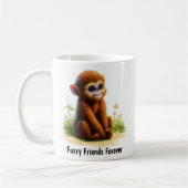 Mug Une peinture numérique d'un mignon singe Howler (Gauche)