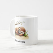 Mug Une peinture numérique d'un suricate mignon (Devant gauche)