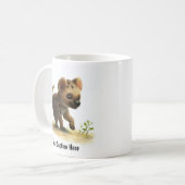 Mug Une peinture numérique d'une hyène mignonne (Devant gauche)