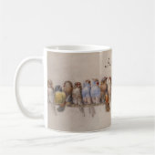 Mug Une perche d'oiseaux Aquarelle Vintage Nom personn (Gauche)