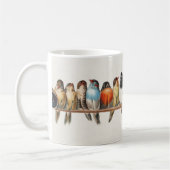 Mug Une perche d'oiseaux Illustration de la perche Vin (Gauche)