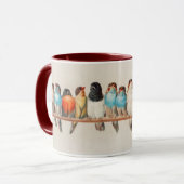 Mug Une perche d'oiseaux par Hector Giacomelli Aquarel (Devant gauche)