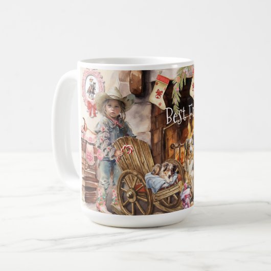 Mug Une petite fille avec sa Musique "Best Friends" (Devant gauche)