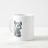 Mug Une petite souris grise à l'aspect 3D. (Devant gauche)
