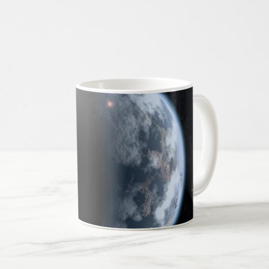 Mug Une Planète Comme La Terre Avec Des Océans Qui Rev (Devant droit)