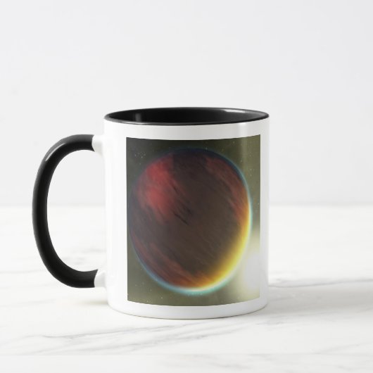 Mug Une planète nuageuse comme Jupiter qui orbite (Gauche)