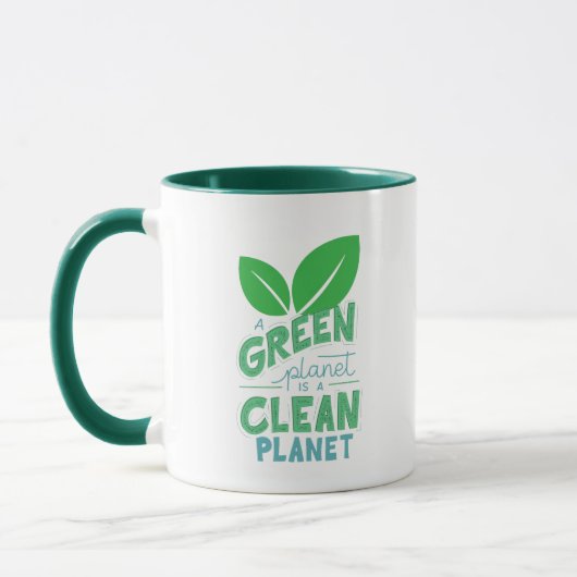 Mug Une planète verte est une planète propre, le chang (Gauche)
