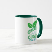 Mug Une planète verte est une planète propre, le chang (Devant droit)